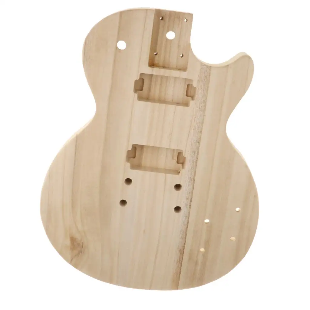 DIY Fine Unfinished Guitar Polished White Body Maple Fits for ST Guitar