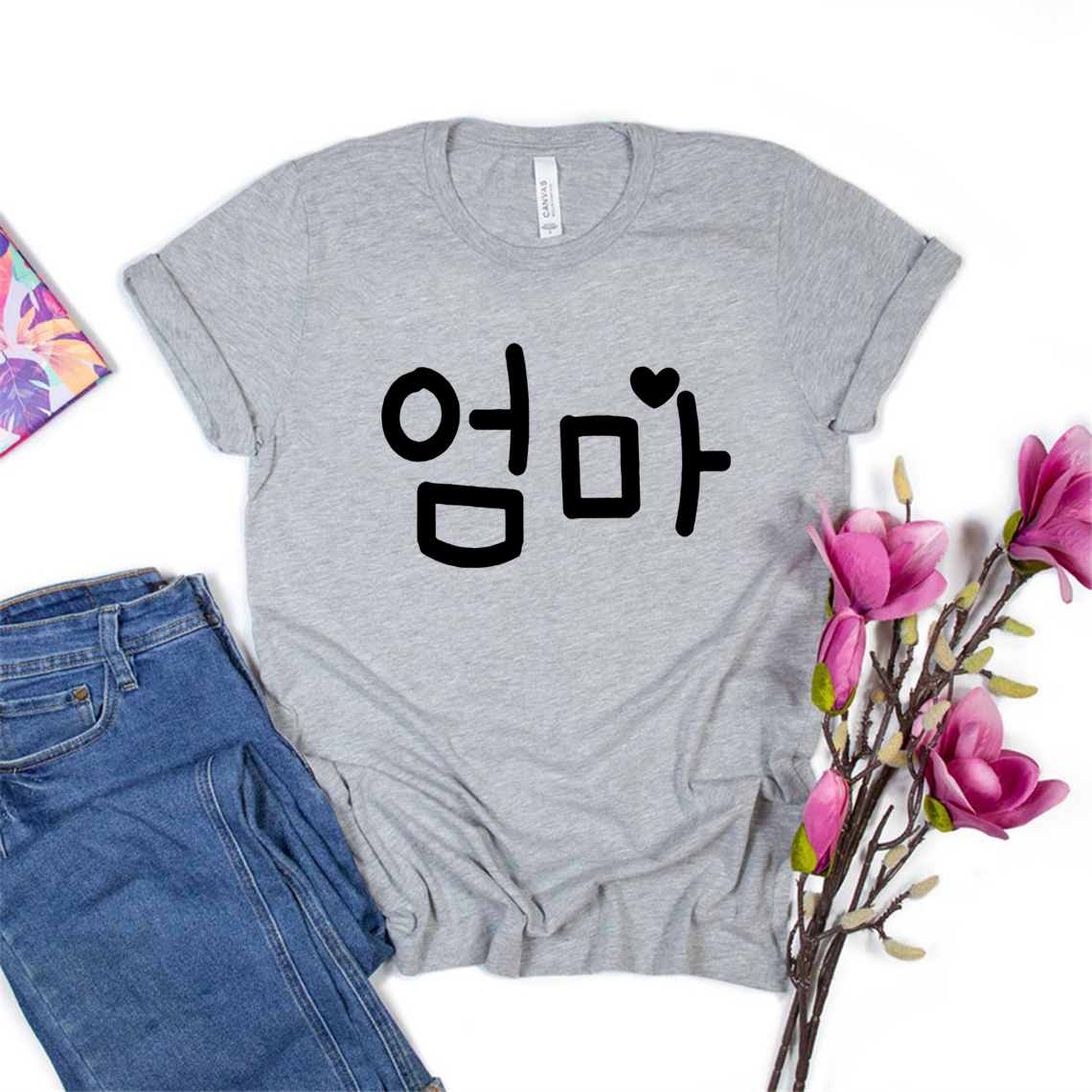 coreano mãe tshirt coreano mama camisa bonito do dia das mães presente hangul camisa amante coreano das mulheres camisetas gráficas topos feminino