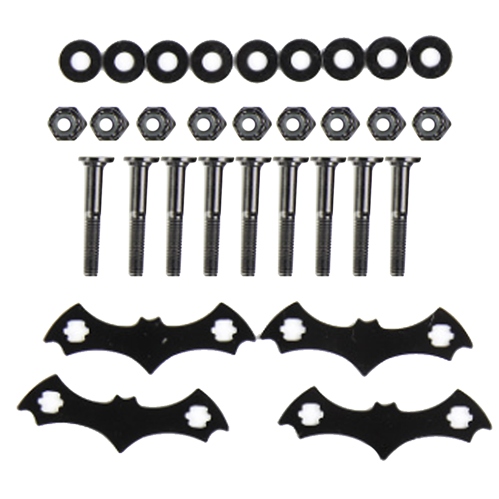 4 Set Longboard Skateboard Deck Protect Cushion Gasket Bolts Nuts Screw Mounting Kit