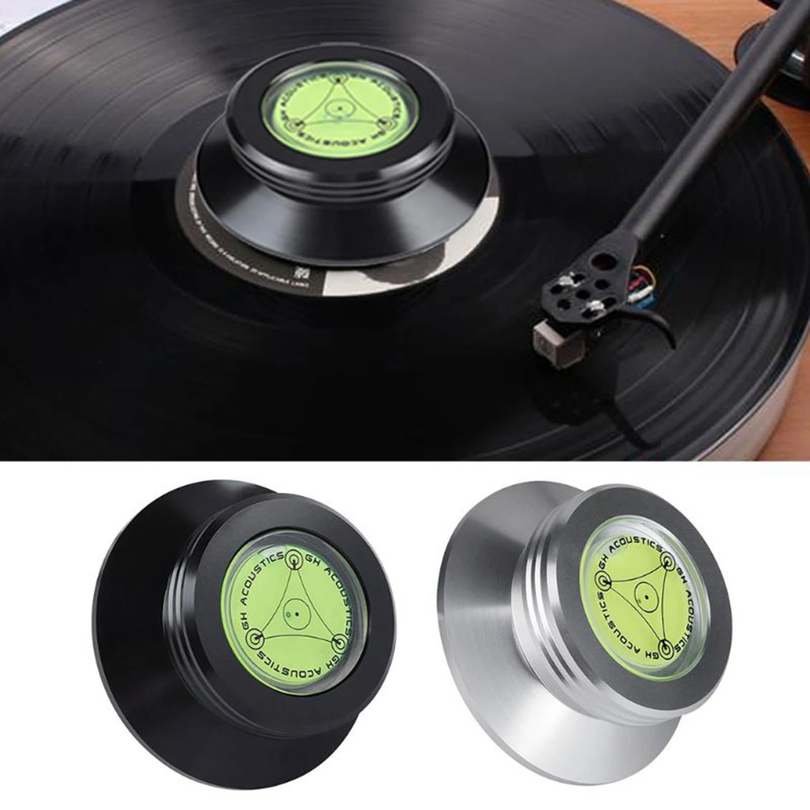 Aluminum Alloy Record Weight Clamp  Vinyl Disc Stabilizer for Speakers