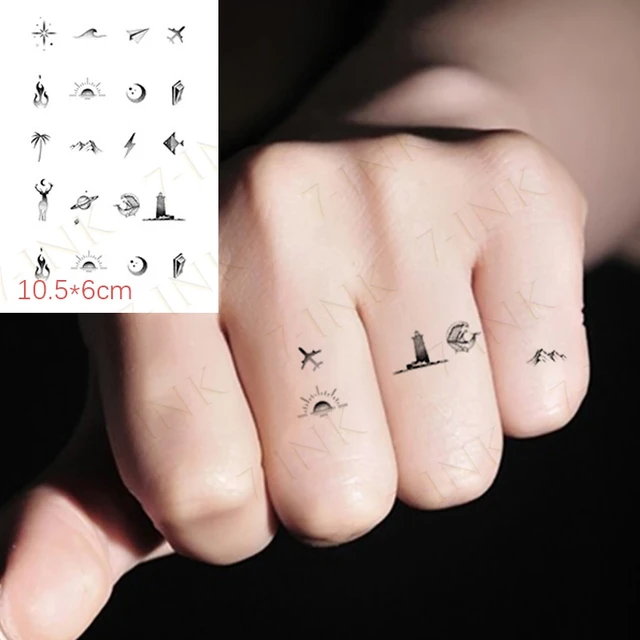 Minimalista Adesivos Tatuagem Temporária/- MATRI-Fogo Tatuagens Simples  Pequenos