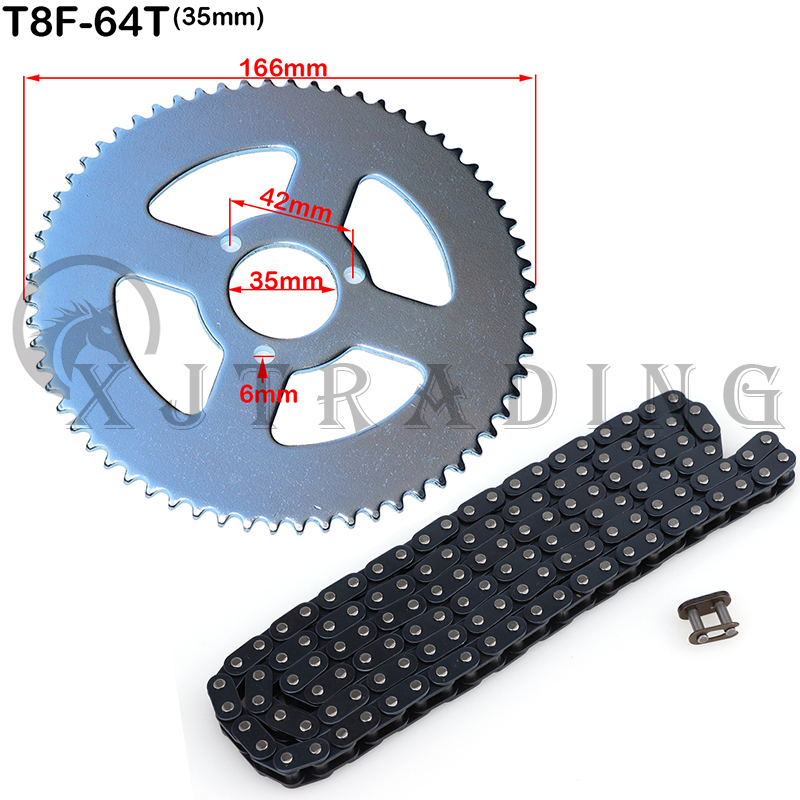 T8F 136 links Kette 64T 29mm 35mm Kettenrad Für 43cc 49cc Minimoto Moped-Roller 2 Hub motor Pocket Bike Mini Quad ATV – Detail 1