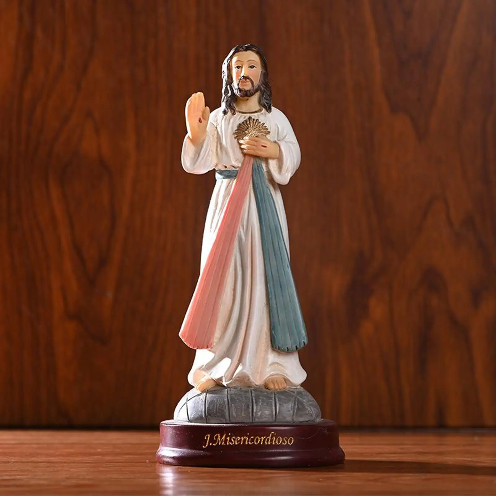 Religious Figurine Resin Jesus Statue Figure Sculpture Savior Figurine Catholic Christian Religious Gift Home Chapel Decoration