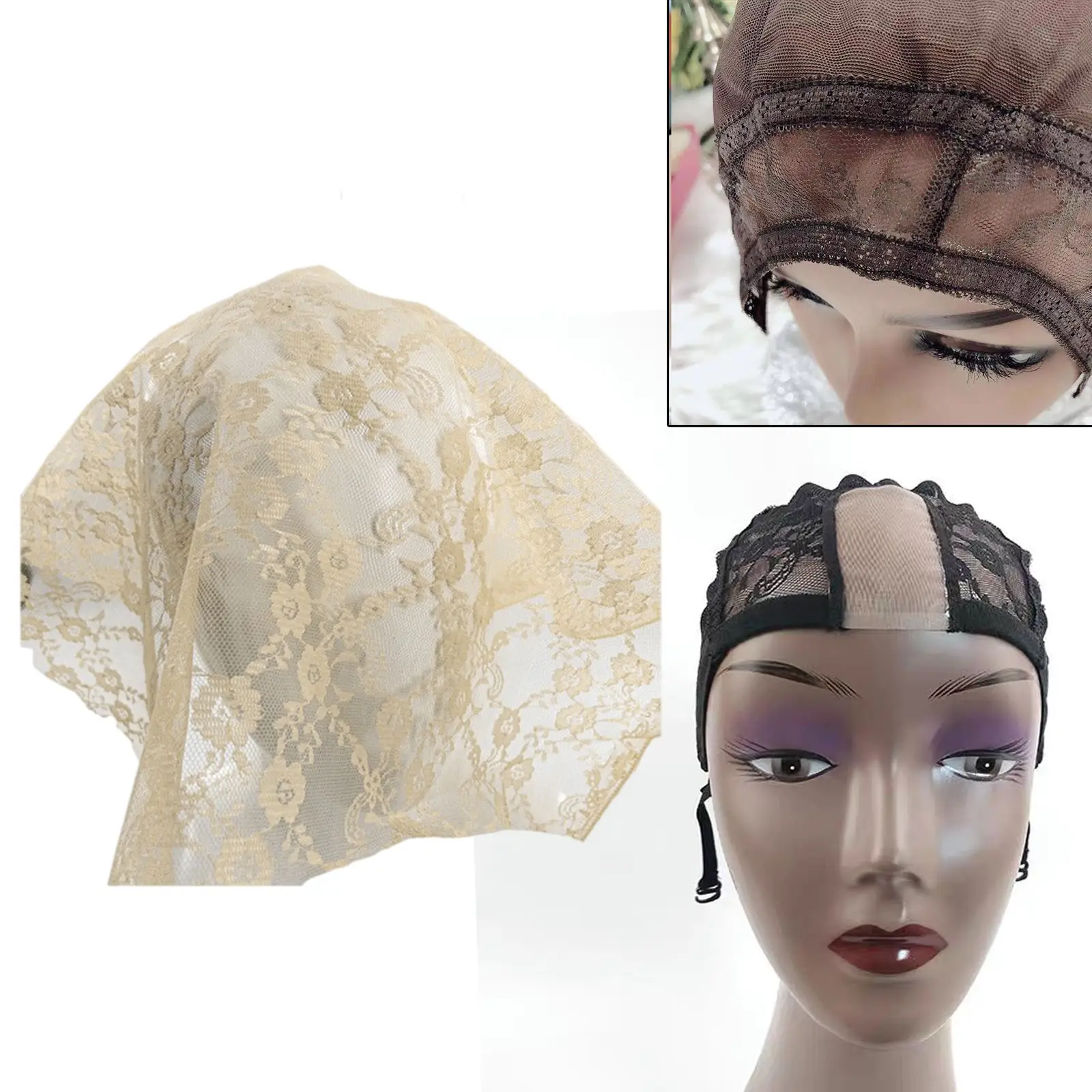 1 Yard Lace Net Foundation Transparent Wig Caps for Wigs Making Frontals Closures Repair 36inchx61inch Wig Accessories