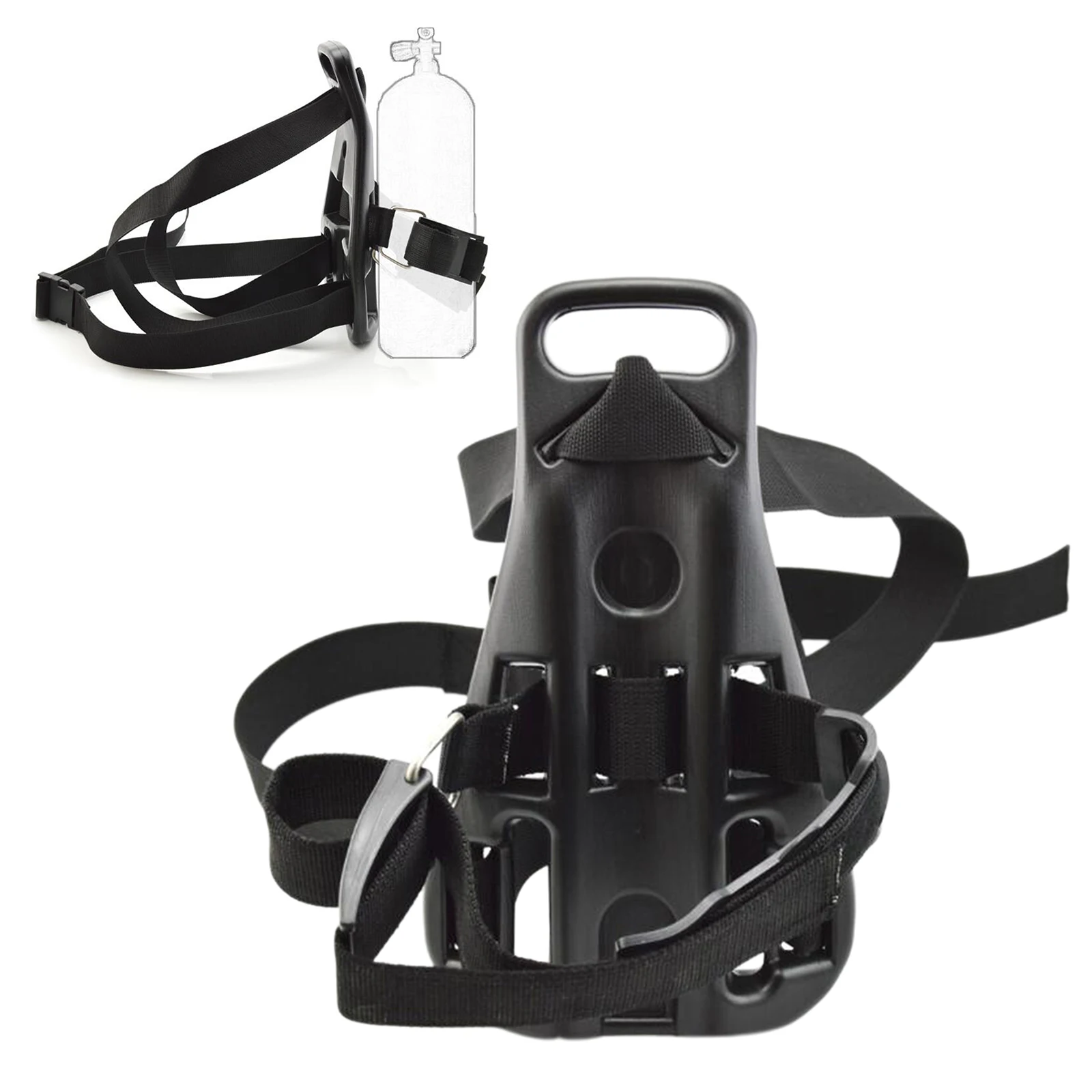 Adjustable Scuba Diving Oxygen Tank Backpack Gas Cylinder Bracket Holder Scuba Weight Belt Webbing Anti-Slip Pad Buckle