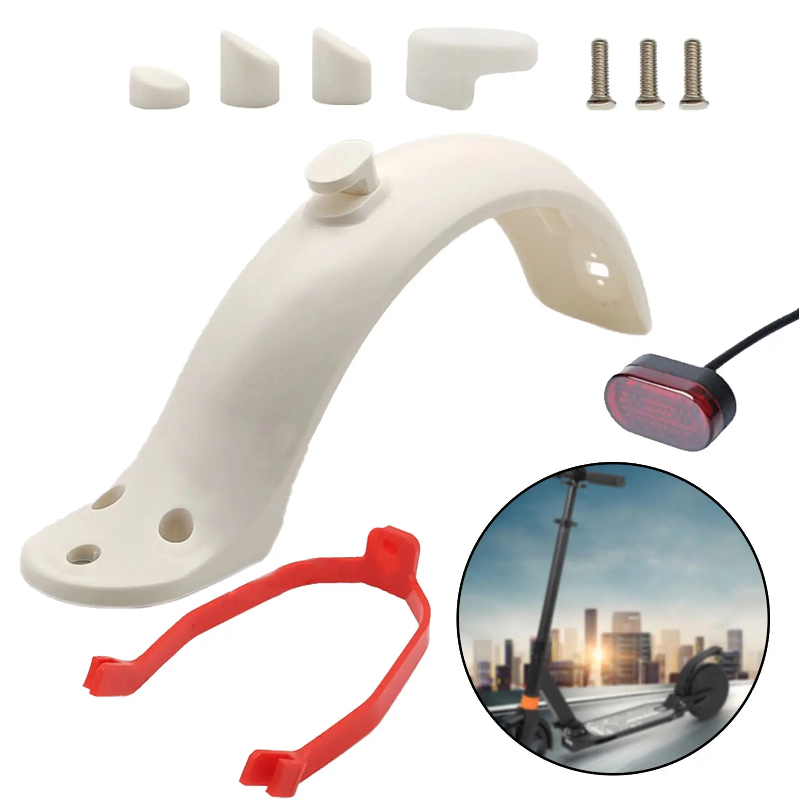 Rear Mudguard Bracket Scooter Replacement Accessory Support for M365 Pro Scooter with Screws