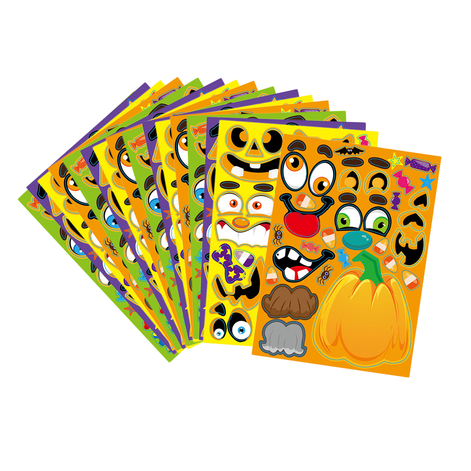 Halloween Stickers  Pumpkin Witch Jigsaw Game Kindergarten Toy Gift