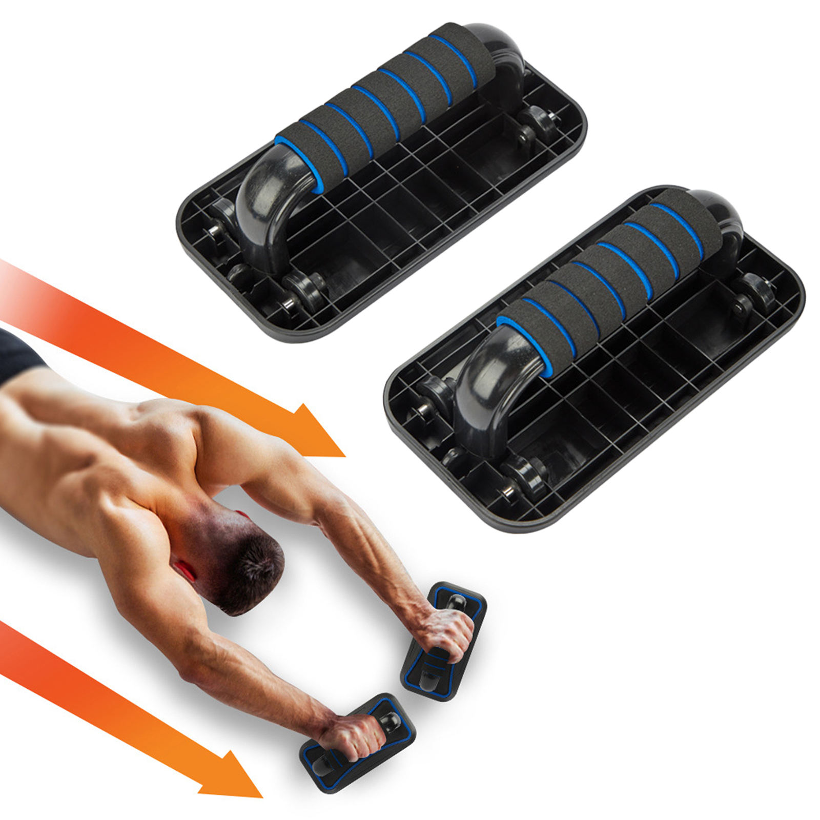 Push-Ups Press Up Stands Classic Home Gym Sports Fitness Equipments Push Up Bar Hand Grip Muscle Training Device for Exercise