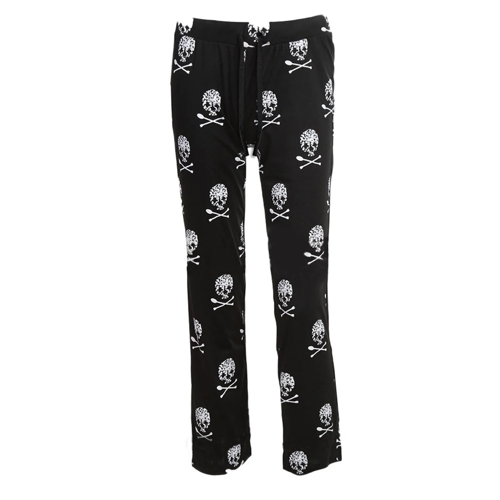 Halloween Skull Print Pants Women Sweatpants Joggers Loose Mid Waist Fitness Wide Leg Pant Trousers Pantalon Pour Femme 2021 New denim capris for women