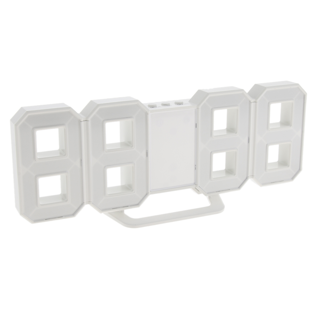 Digital LED Table Wall Clock 24/12-Hour Display USB Alarm Snooze