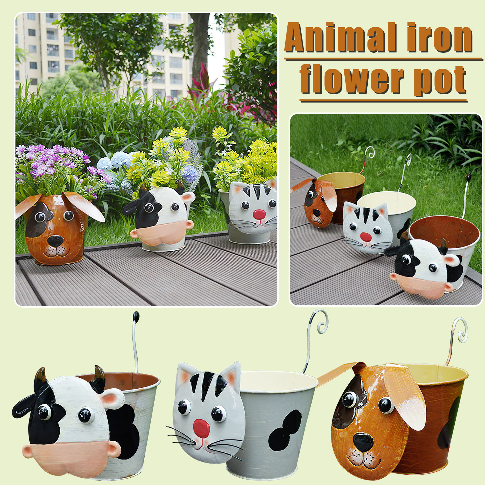 Animal Iron Flower Pot - image Hcc6d5a0ad1874b1b908d441db5ad7418M on https://belltowercn.com