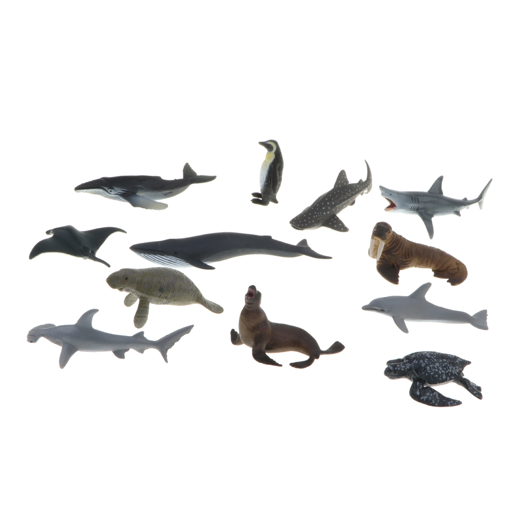 12x Plastic Marine Animal Model Figures Kids Educational Science Nature Toy
