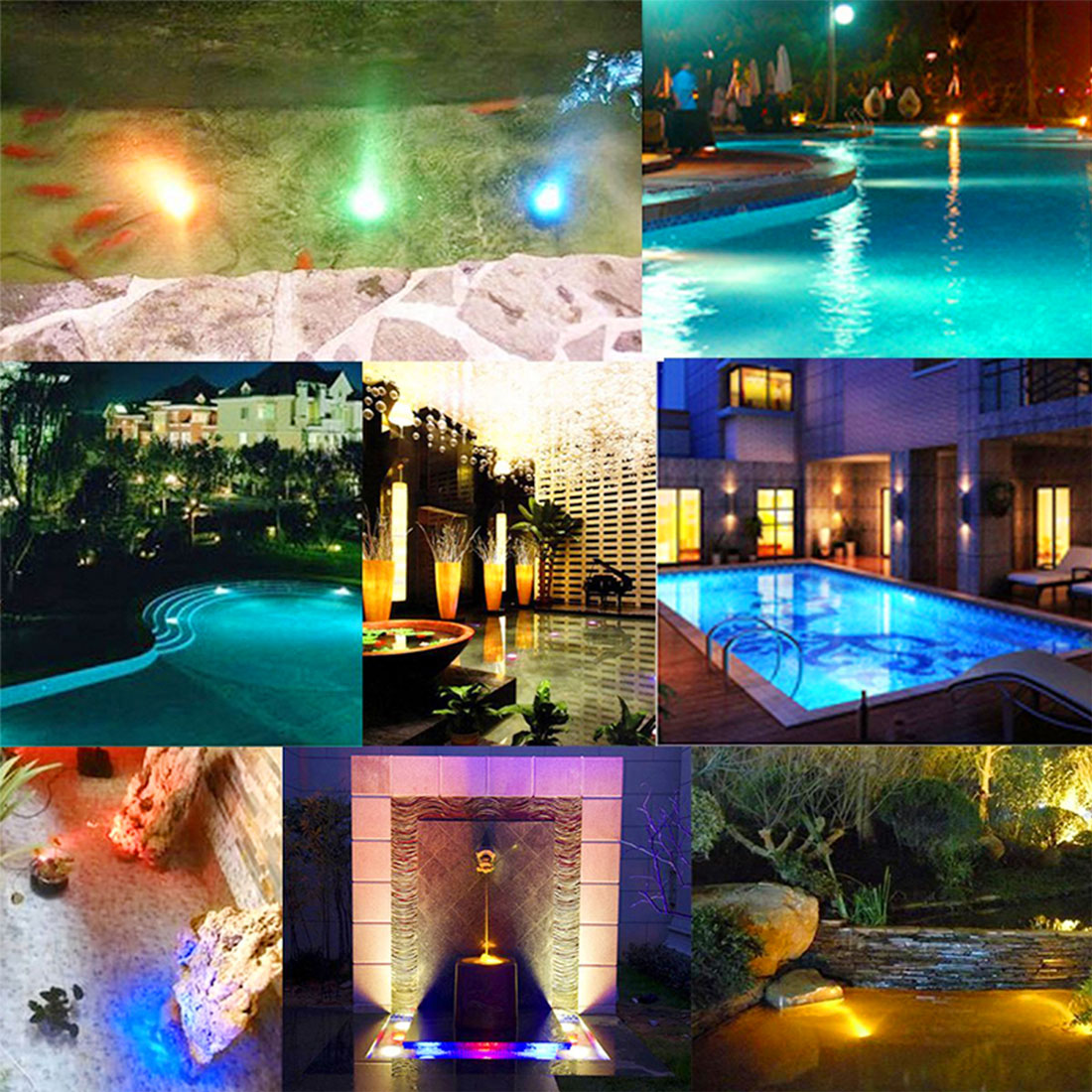 Subaquática para Tanque de Peixes Led à Prova Dwaterproof Água Bateria Operado Multi Cor Submersível Led Luz Lagoa Piscina Festa Casamento 12 5 Luzes subaquáticas