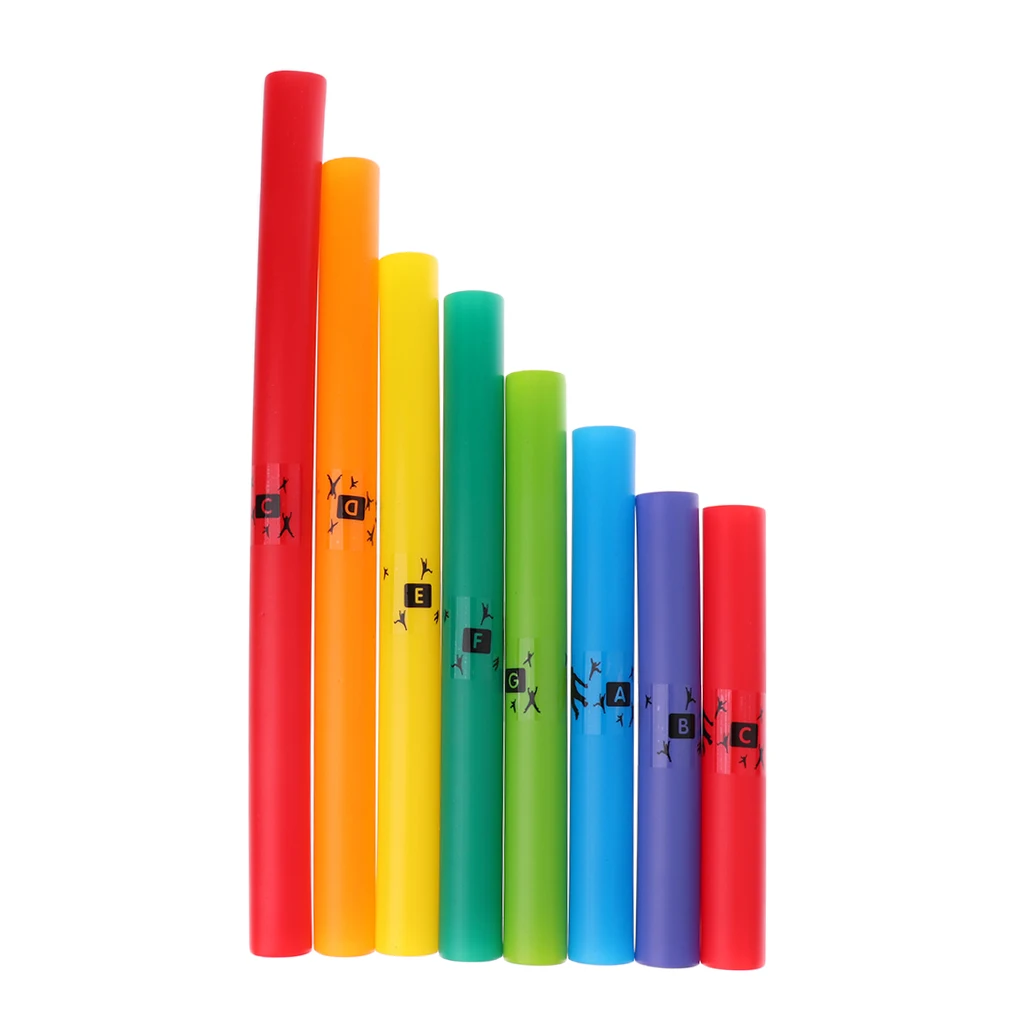 Plastic Percussion Musical Tube for Kids Music Enlightment 8 Tones Tuned