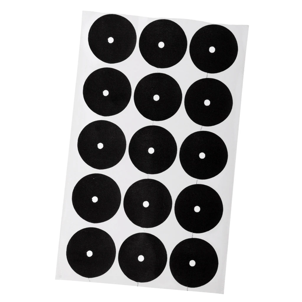 Set Of 15 3.5CM Black Pool Cue Table Spot Marking Stickers - Self Adhesive