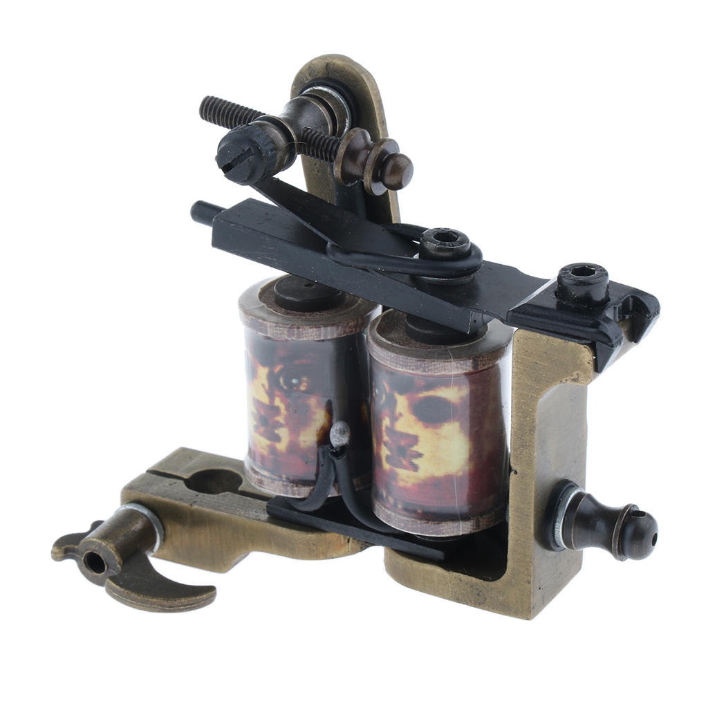 Copper Dual Coil Handmade Tattoo Machine Gun Liner Shader 10 Wraps