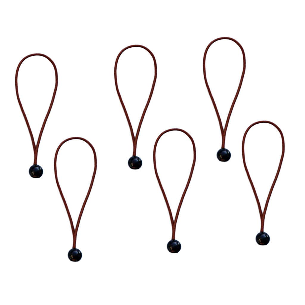 Pack of 6pcs 3mm 15cm Heavy Duty Ball Bungee Cords Tarp Canopy Flag Pole Tie down Ropes Elastic Straps