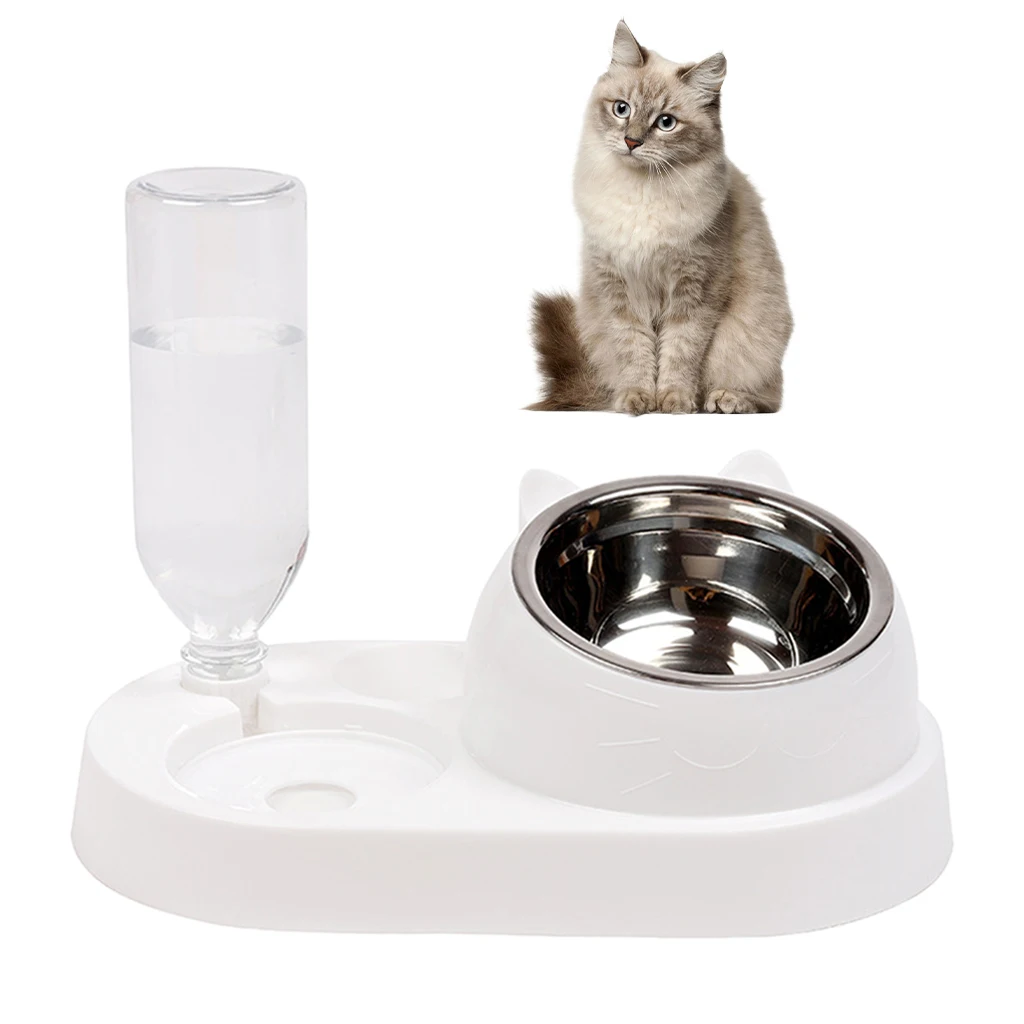 Automatic Feeder Pet Water Food Dispenser Double Cat Dog Bowls Stainless Steel Puppy Pet Supplies Dog Cat Dish Bowl