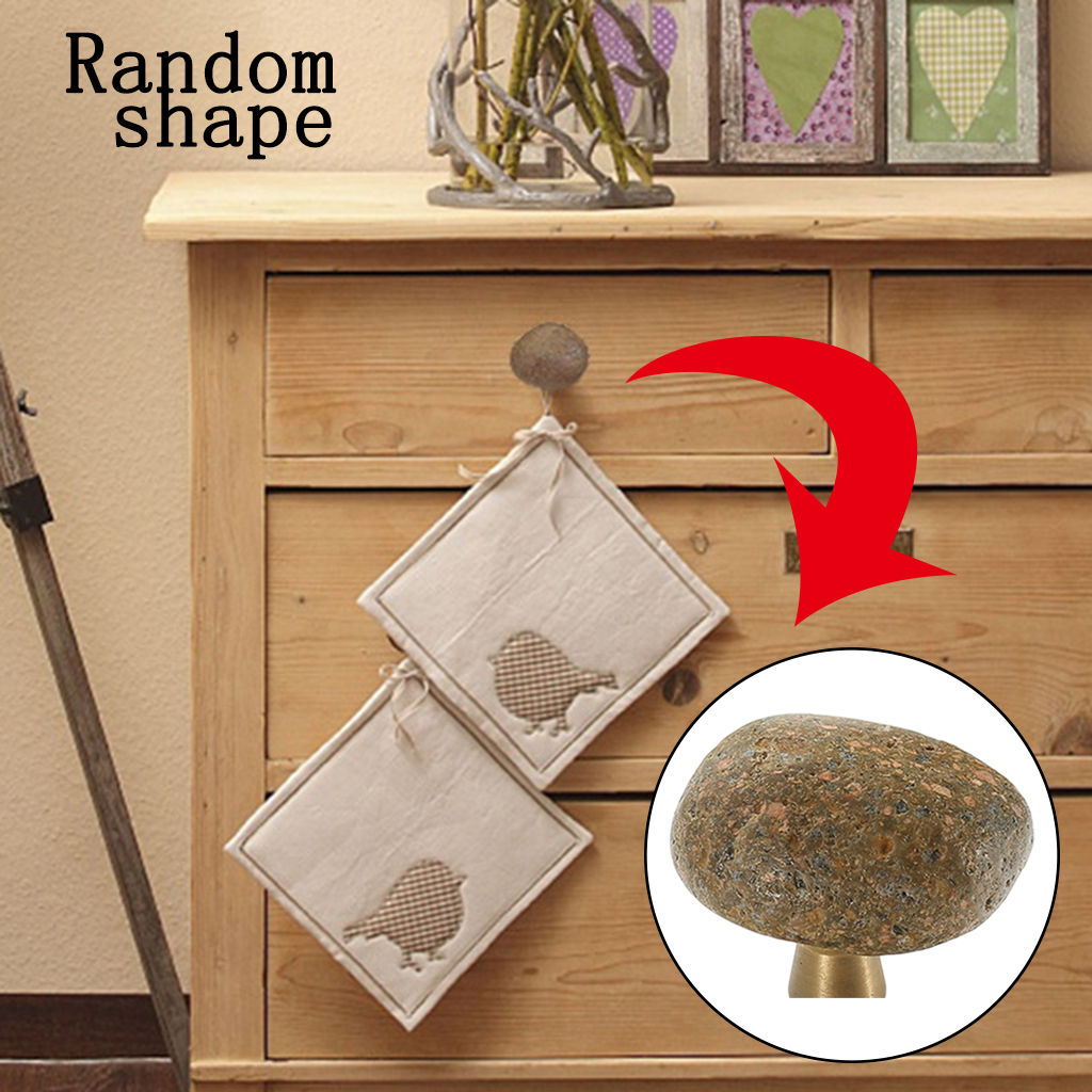 Furniture Door Handles Pulls Hardware Cabinet Door Knob Rustic Style Natural Stone Antique for Furniture Wardrobe
