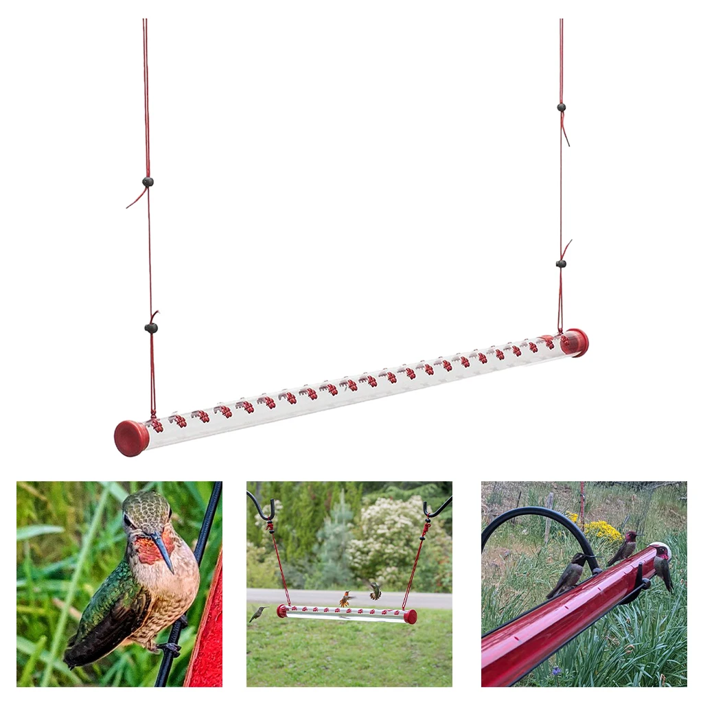 Hummingbird Feeder Hanging Outside, Hummingbird Feeding Station with Hanging Strap , Multi Feeding Ports for Outdoor