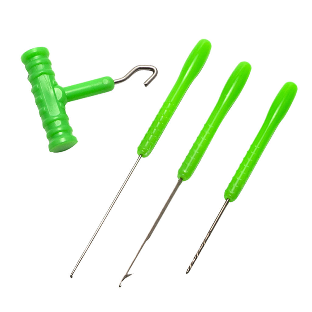 Stainless Steel Fishing Baiting Splicing Needle Rig Driller Puller Tool Set for Lures Baits Making