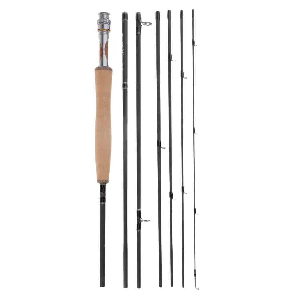 7 Sections Carbon Fiber Fishing Rod Cork Handle Fly Fishing Rod 2.7m Fly Rod with Tube