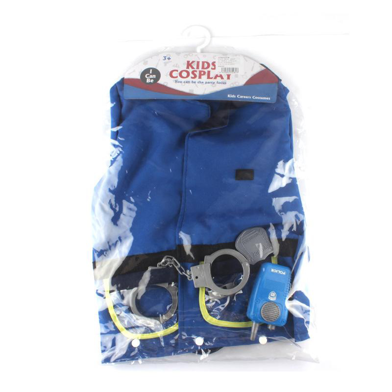 6Pcs/set Police Officer Set Kid Role Play Toy Walkie Talkie w/ Badge Handcuff Whistle Props Kit for Policeman Pretend