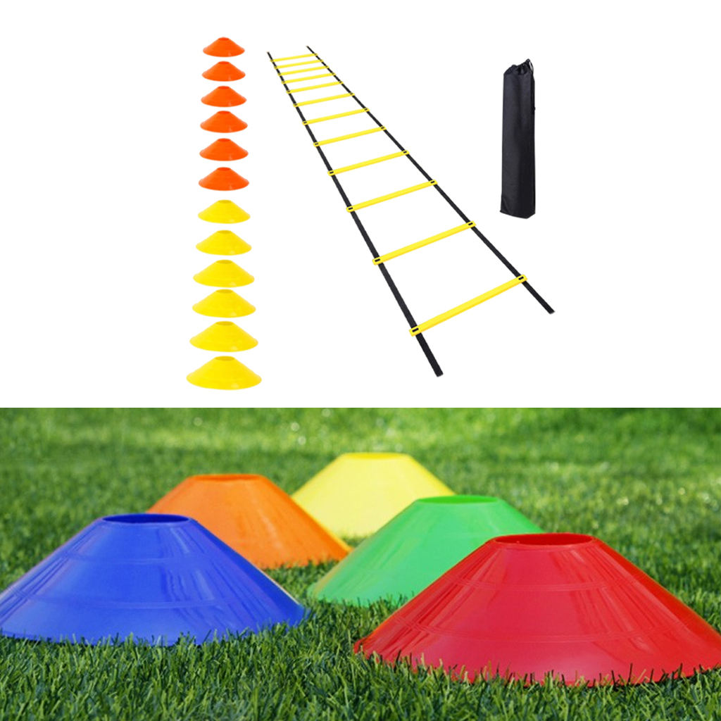 12 Rung Nylon Straps Training Ladders Agility Speed Ladder Stairs for Soccer Basketball Football Exercise Equipments