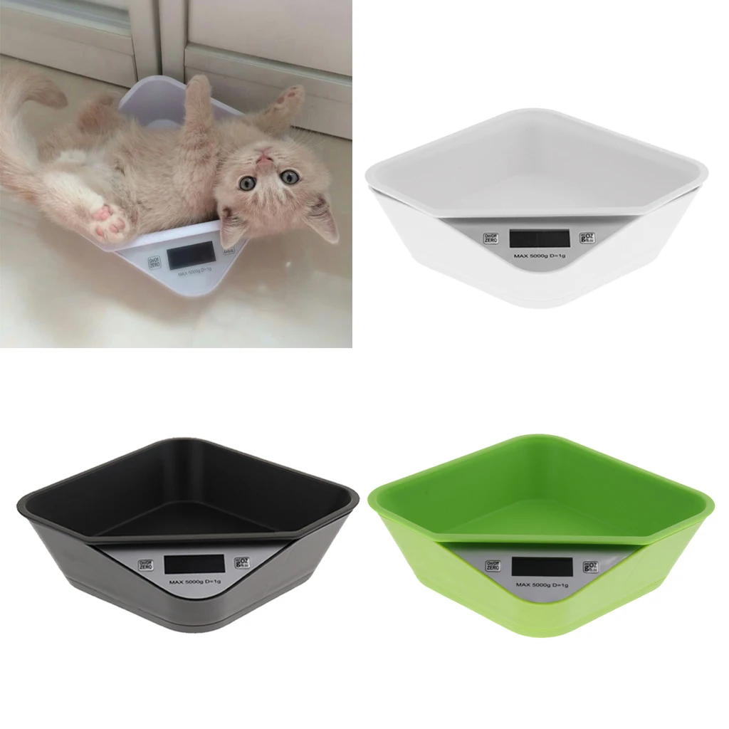 Pet Scale, Digital Baby Scale, Weight 5000g Capacity, with Comfortable Curving