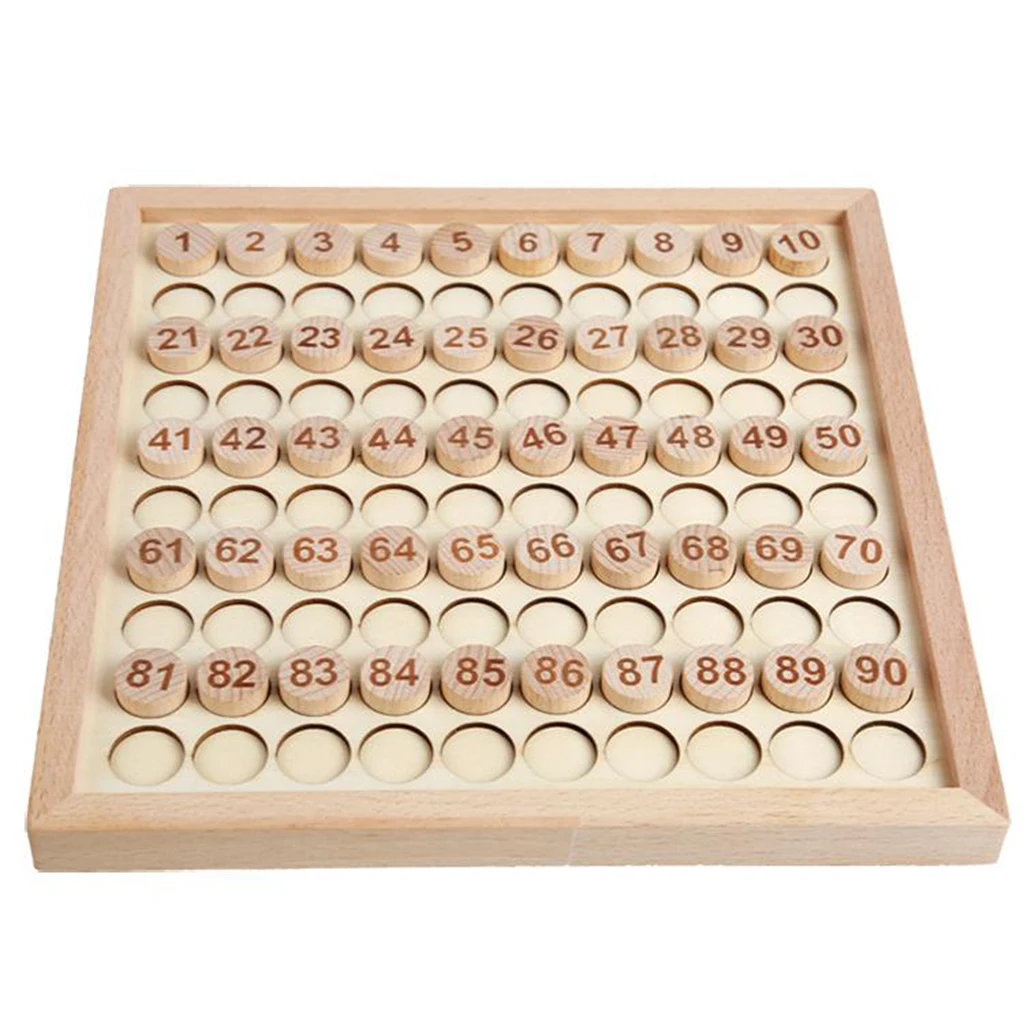 Wooden Hundred Board Game Toys-1 to 100 Consecutive Numbers for Montessori Math Educational Learning for Children Wooden Hundred Board Game Toys-1 to 100 Consecutive Numbers for Montessori Math Educational Learning for Children