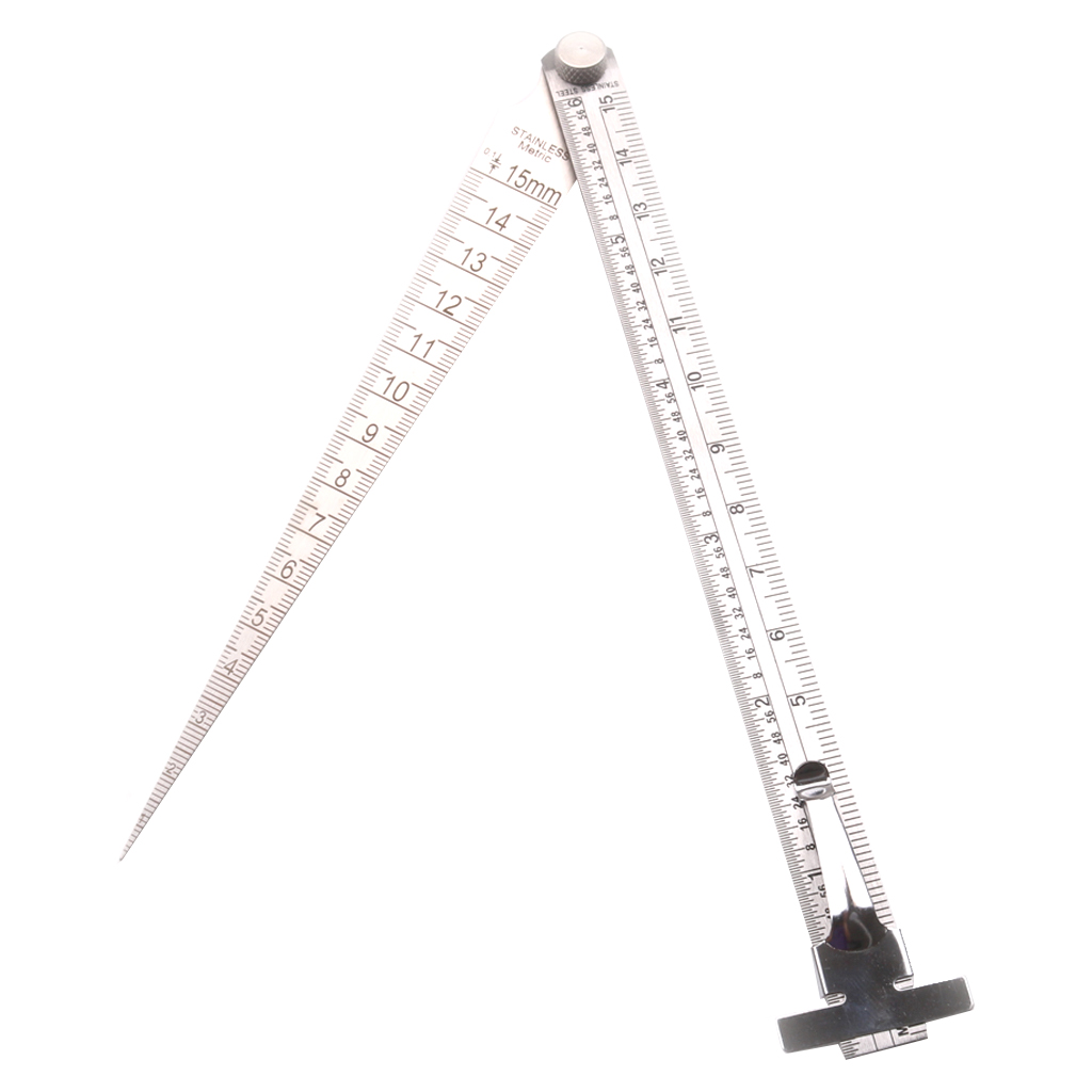 0-15mm Gap Ruler 0-150cm Straight Ruler Double Side Gap Gauge Set for Guitar