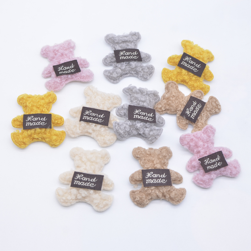 20 Stück gepolsterte Bärenkaninchen mit handgefertigten Applikationen für handgefertigte Kleidung, Hut, Leggings, Nähflicken, DIY-Kopfbedeckung, Dekor-Zubehör – Detail 3
