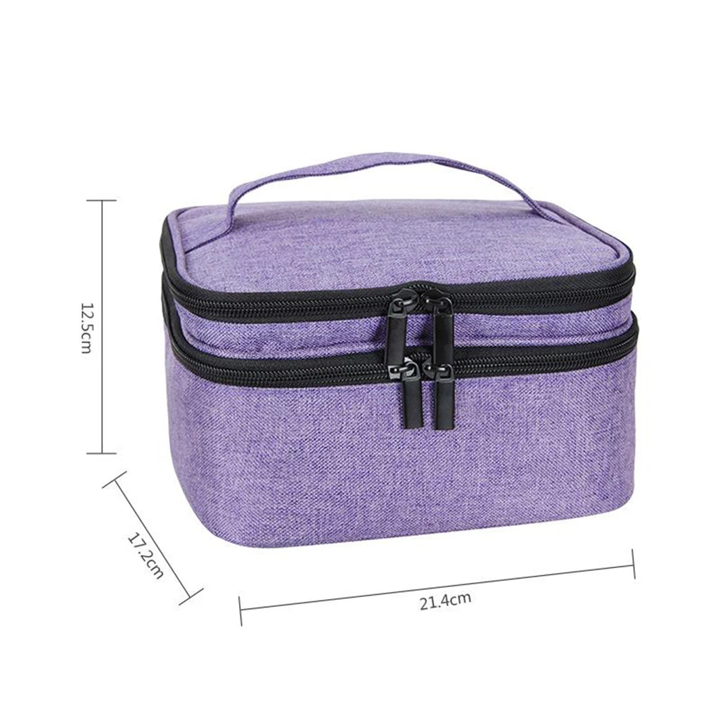 Nail Polish Holder Storage Case Box Organizer Carry Bag for 30 Bottle 5-15ml  Oil Storage Box Organizer Carry Case