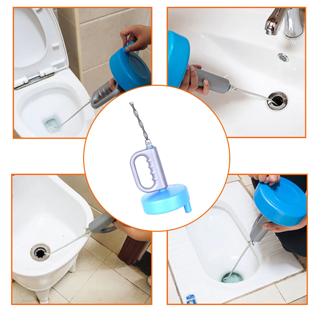 100cm Sink Cleaner Sewer Dredging Tool Kitchen Drain Snake Spring Pipe Dredging Tool Unblocker Drain Clog Tube Hair Cleaner Hook