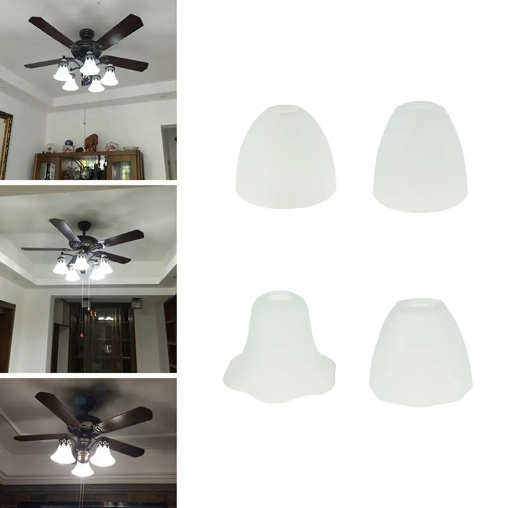2x Assorted Replacement Ceiling Fan Vanity Chandelier Frosted And Clear Glass Shade