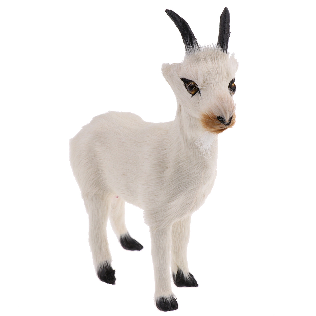 Standing Furry Sheep Farm Yard Animal Model Toy Figurine Home Decor