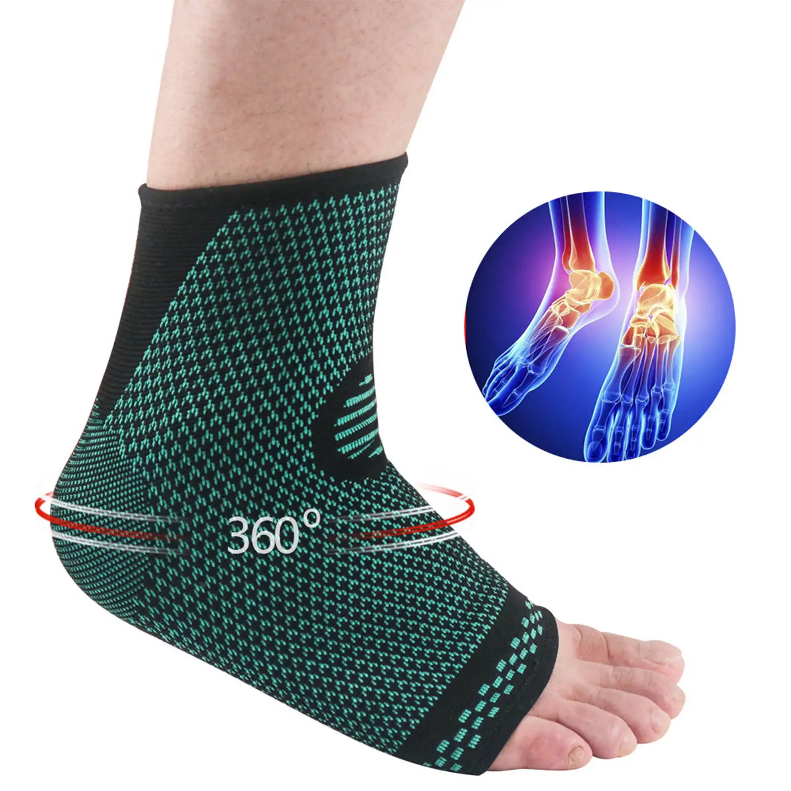 Knitted Plantar Fasciitis Socks Pressure Ankle Protector Breathable Foot Sleeve Ankle Support Brace for Basketball Men Women