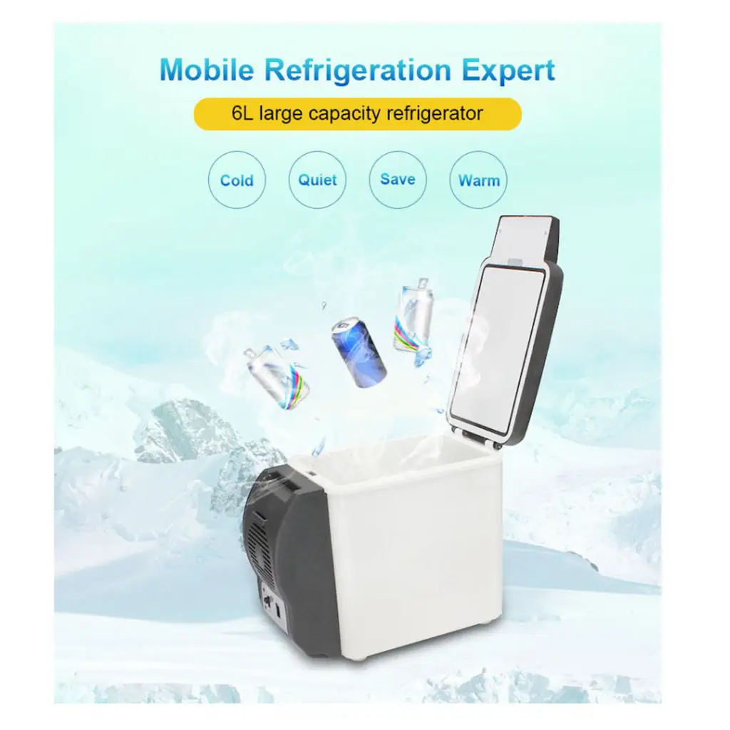 Mini Fridge 6 Liter/9 Can Portable Thermoelectric Cooler and Warmer for Skincare Breast Milk Food Medications Bedroom Travel