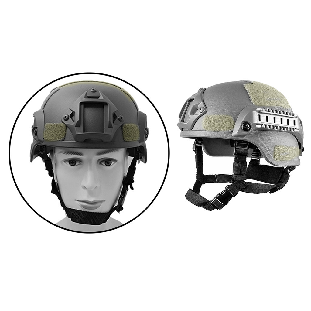Tactical ABS CS Field Helmet, 2000 Style Tactical Helmet with NVG Mount and Side Rail