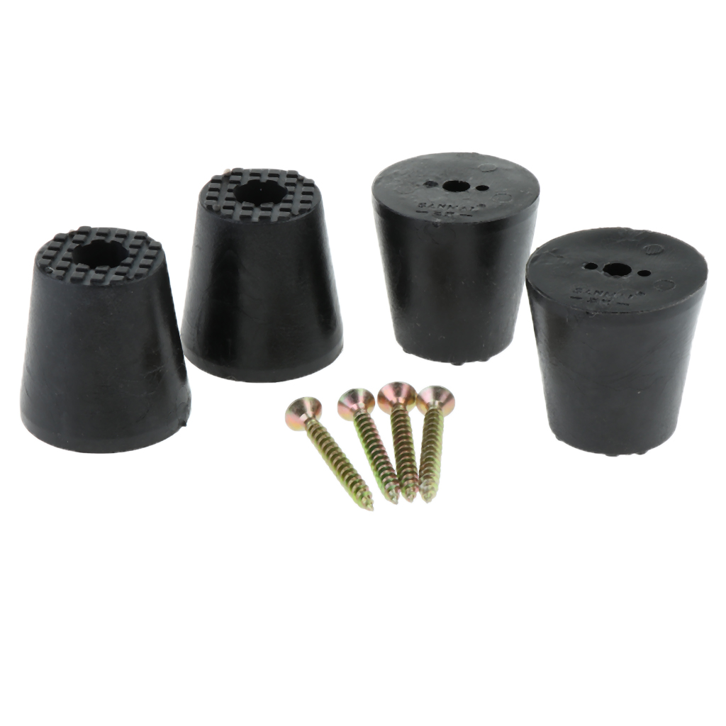 4pcs Wooden Furniture Rubber Feet Table Chair Leg Riser Floor Protector