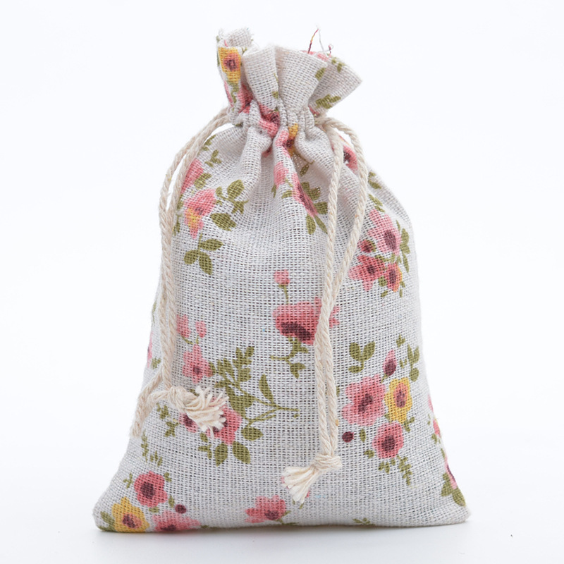 10pc niedlichen Druck wieder verwendbare Baumwolle Linie Tasche Kordel zug Beutel Süßigkeiten Gunst Halter Schmuck Party Geschenke Tasche 10x14cm/13x18cm 29 Farben – Detail 18