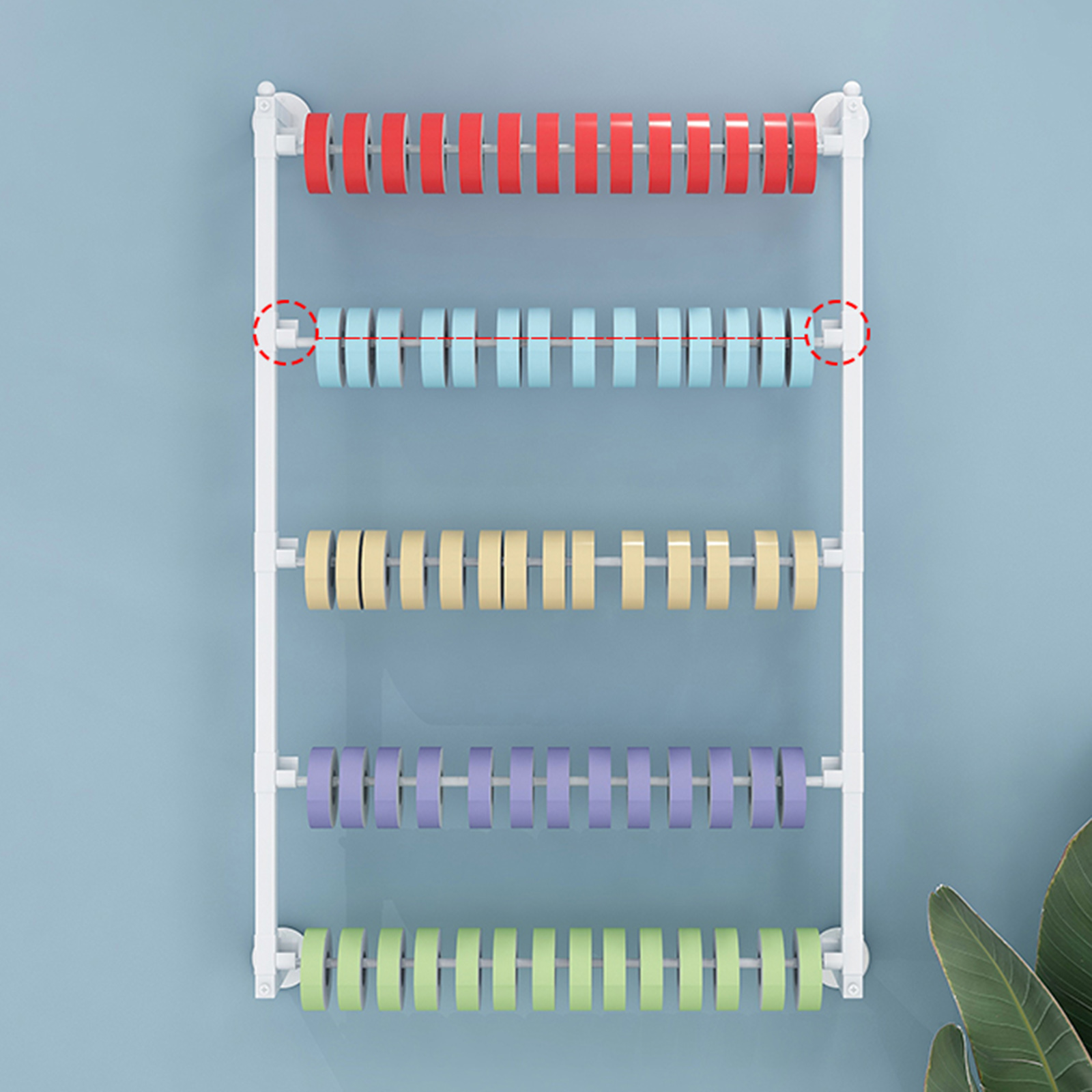 Wall Mounted Ribbon Organizer Storage Display Wire Spool Rack Key Holder Sundries Embroidery Sewing Thread Holder