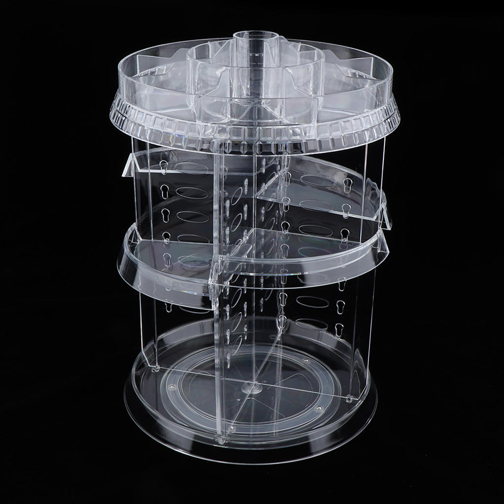 Plastic Makeup Organizer 360 Rotating Multi-Function Cosmetic Storage Rack Make Up Cosmetic Holder Organizers