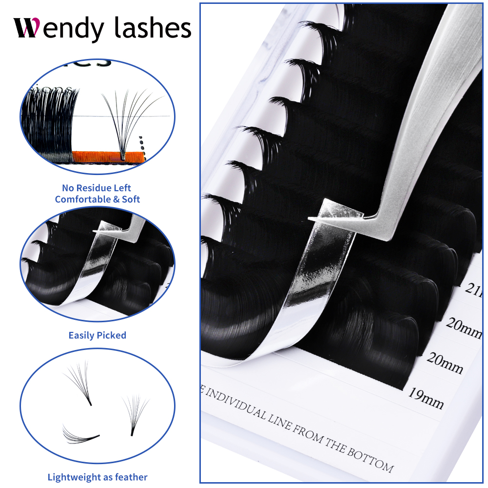 Best of Easy Fanning Volume Mega Eyelashes Extension Auto Flowering Rapid Blooming Fans Lash Wendy Lashes High Quality Supplier Natural Reviews & Tips - Image 3