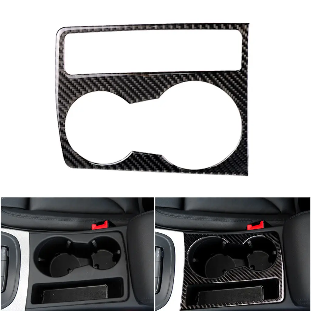 Car Interior Cup Holder Frame Sticker Carbon Fiber for  A5 A4 B8 2009-2015