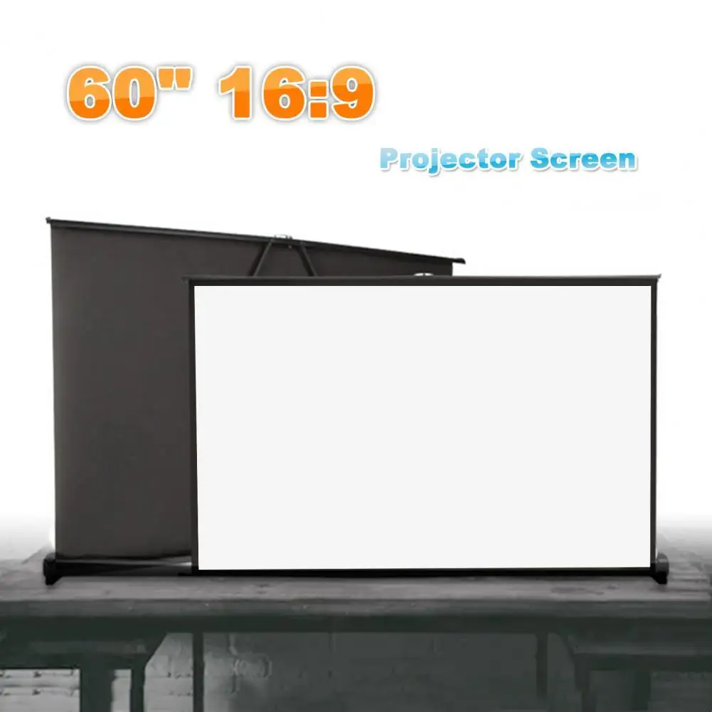 Foldable 16:9 Polyester Projector Screen - 60 Inch, Practical Design for Travel, H60Q High Quality 2021 Description Image.This Product Can Be Found With The Tag Names Computer cleaners, Computer Office, Projector screen