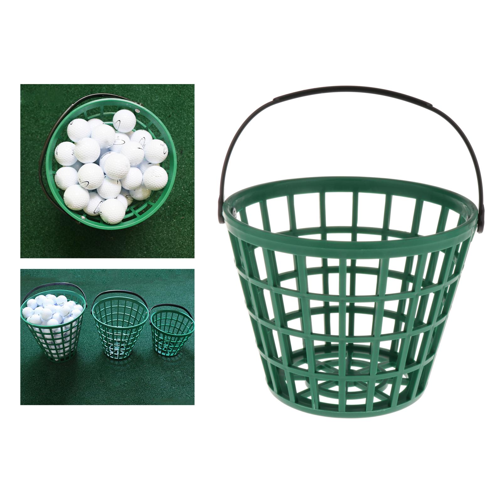 High Strength Golf Ball Basket, Durable Golf Course Balls Carrier Carry Bucket Container, Ball Holder with Rotatable Handle