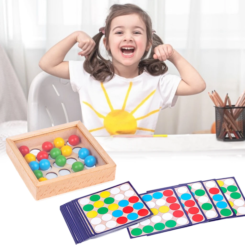 Toddler Wood Color Sorting Color Matching Early Educational Learning Fun Motor Skill Sensory Toys for 2 3 4 Years Old