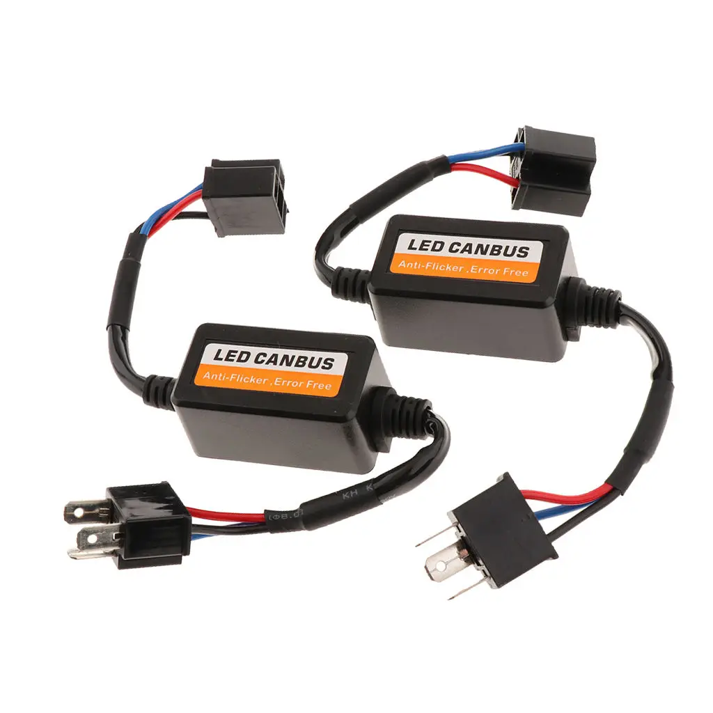 (2PCS) H4 Anti Flicker Harness Error Free Decoders ,Plug-N-Play installation