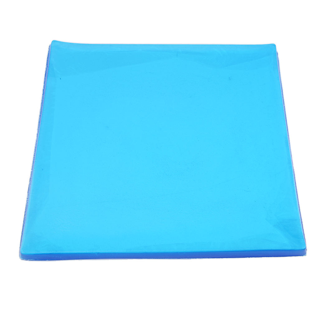 Motorcycle Seat Gel Pad Blue Shock Absorption Mats Cushion Seating 25x25x1cm